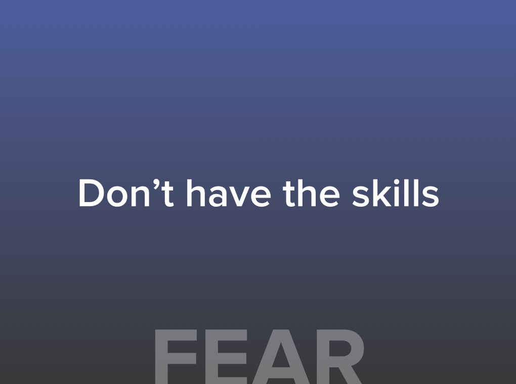 Second marketing fear no skills