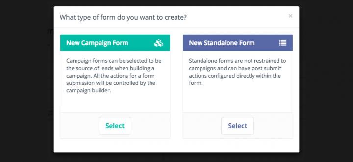 marketing automation form types