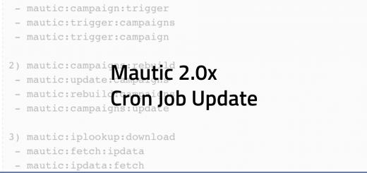 Mautic 2.0x Cron Job Update